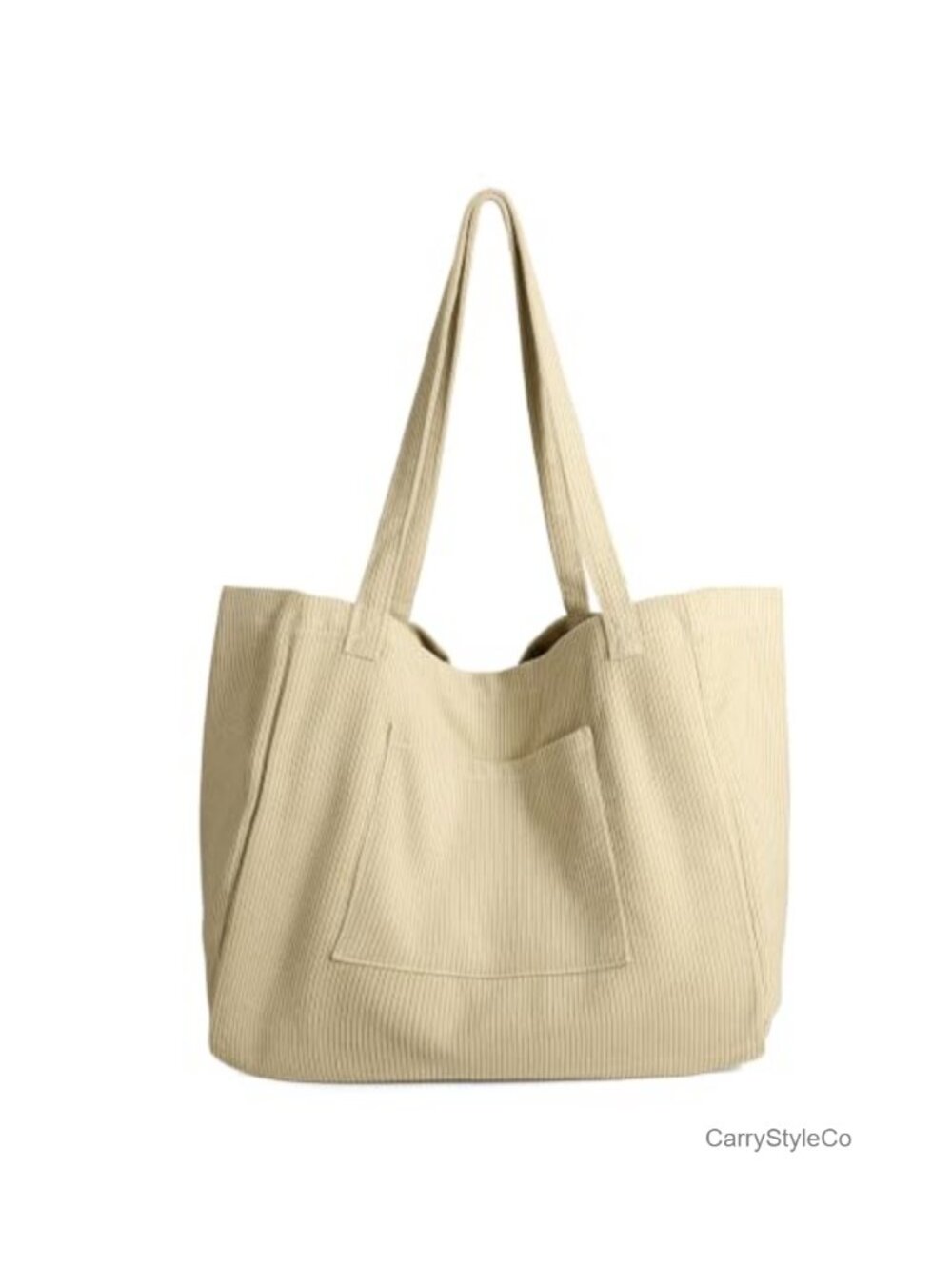 Corduroy Tote Bag Women Hobo Shoulder Bag with Pocket for Work Travel Shopping